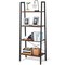 4-Tier Ladder Shelf Ladder Bookcase Bookshelf Display Rack Plant Stand Wood